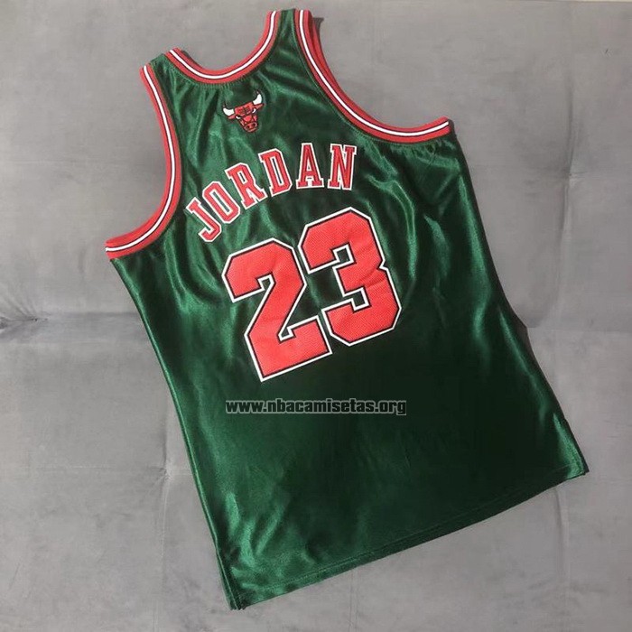 Camiseta Chicago Bulls Michael Jordan NO 23 Mitchell & Ness 1997-98 Verde